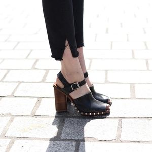 Studded leather sandals